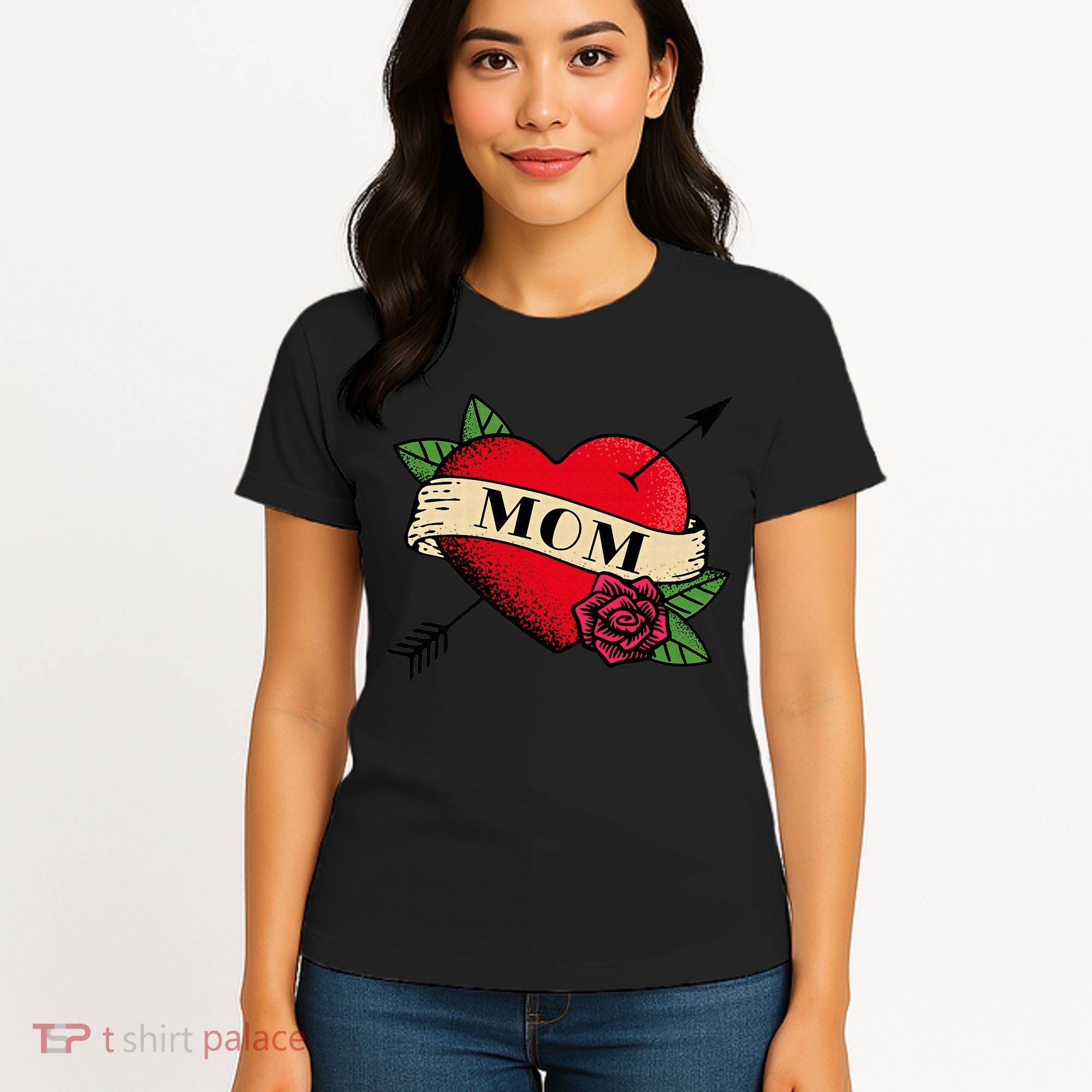 Heart Mom Tattoo Women's T-Shirt