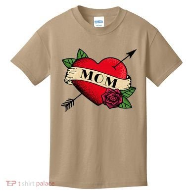 Heart Mom Tattoo Kids T-Shirt
