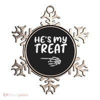 HeS My Treat Skeleton Hand Funny Halloween Costume Couples Ornament thumb 0