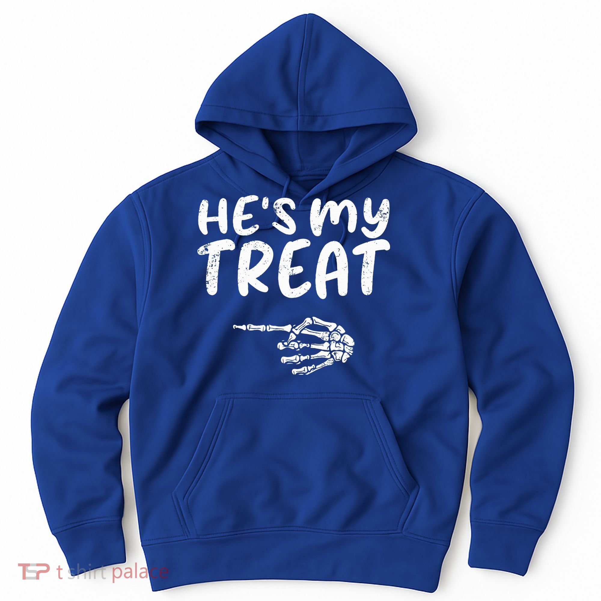 HeS My Treat Skeleton Hand Funny Halloween Costume Couples Hoodie
