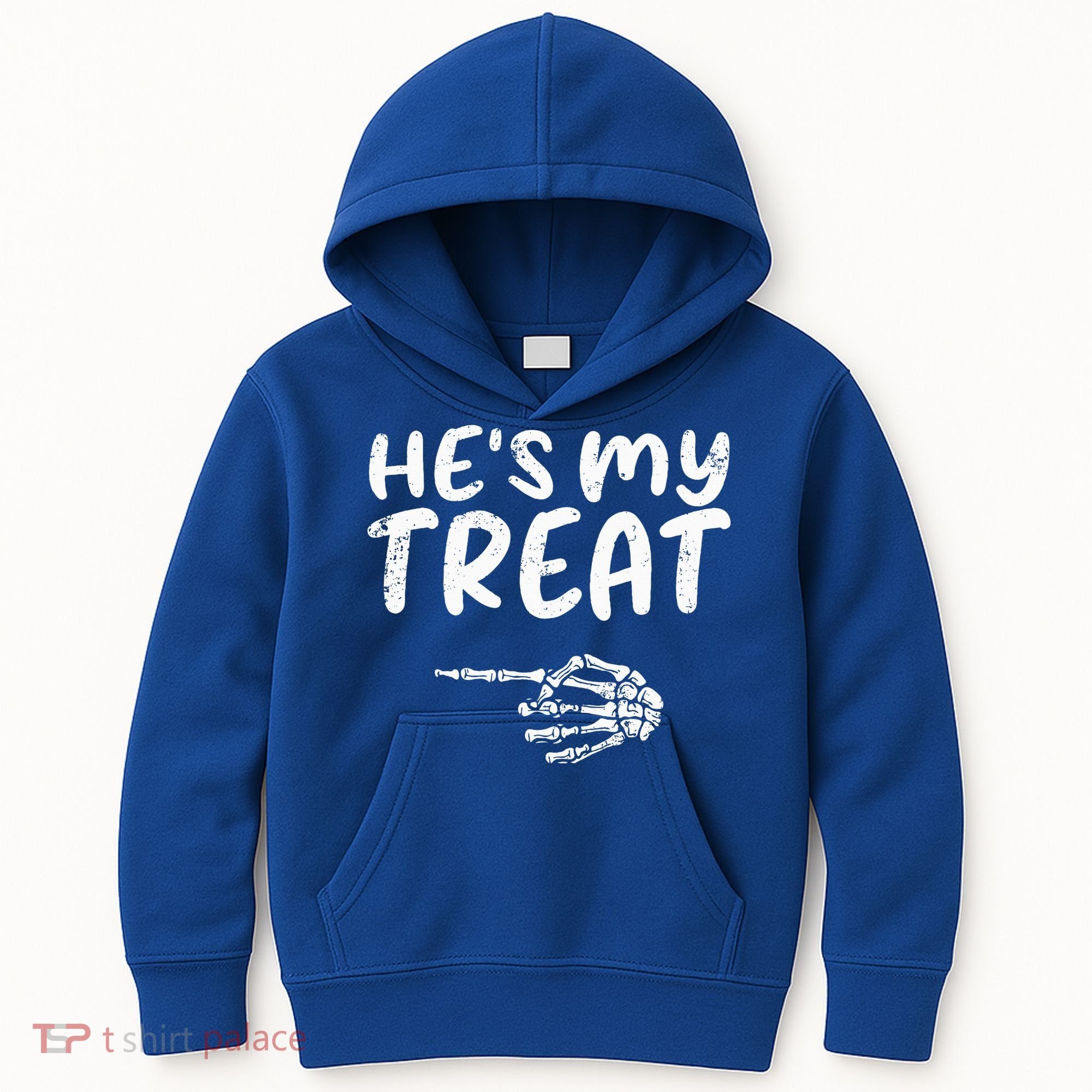 HeS My Treat Skeleton Hand Funny Halloween Costume Couples Kids Hoodie