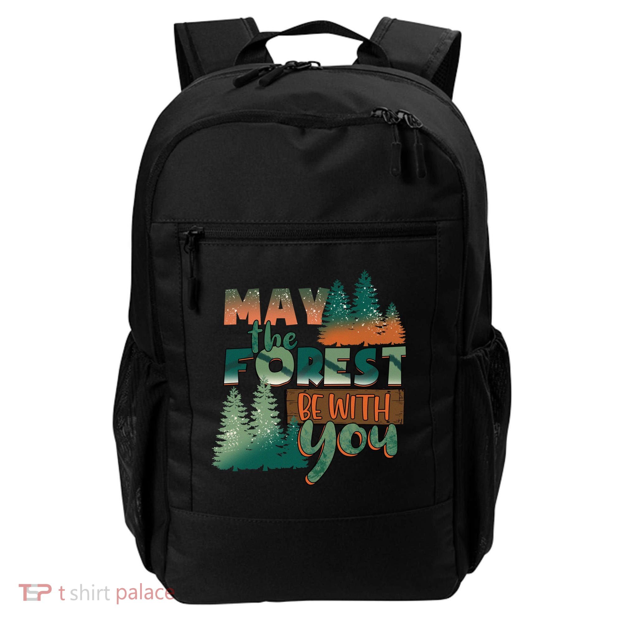 Hiking May The Forest Be With You Camping Gift Backpack