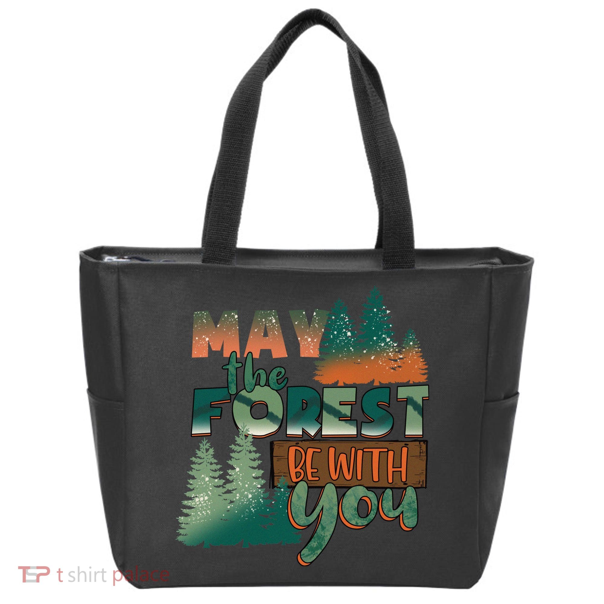 Hiking May The Forest Be With You Camping Gift Tote Bag