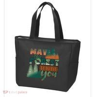 Hiking May The Forest Be With You Camping Gift Tote Bag thumb 3