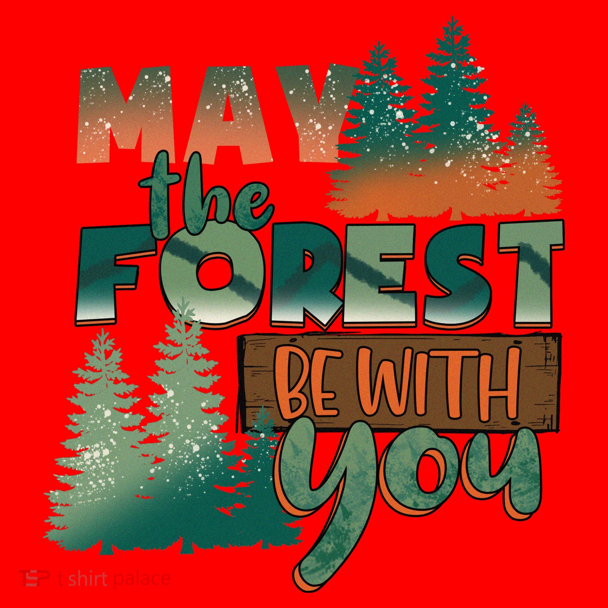 Hiking May The Forest Be With You Camping Gift Santa Hat