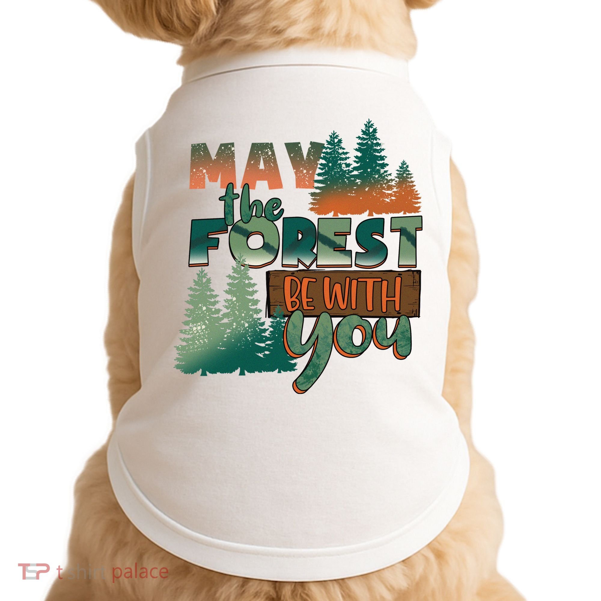 Hiking May The Forest Be With You Camping Gift Doggie Tank