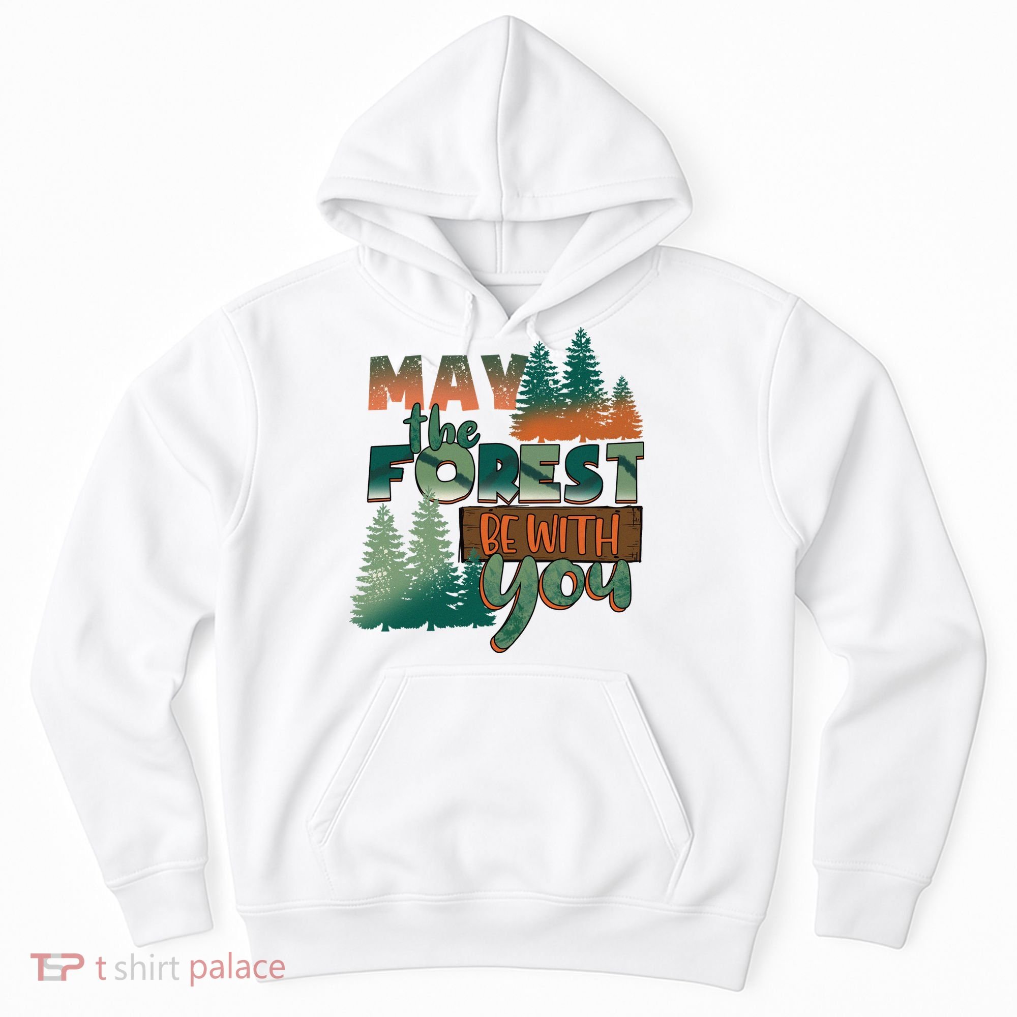 Hiking May The Forest Be With You Camping Gift Hoodie