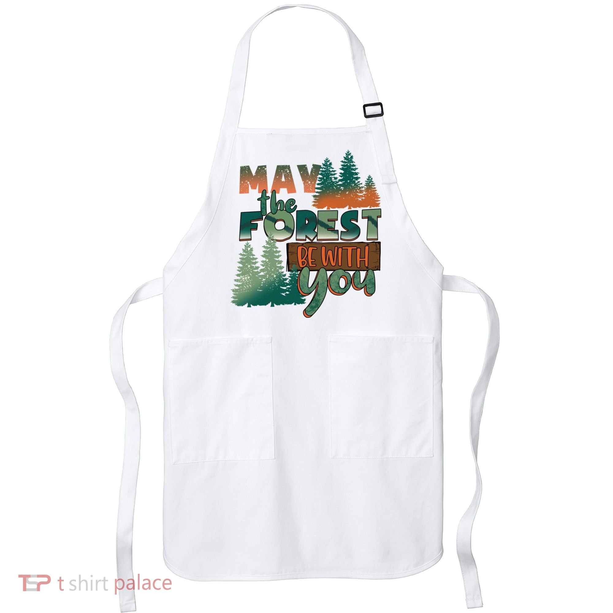 Hiking May The Forest Be With You Camping Gift Apron