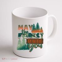 Hiking May The Forest Be With You Camping Gift Coffee Mug thumb 1