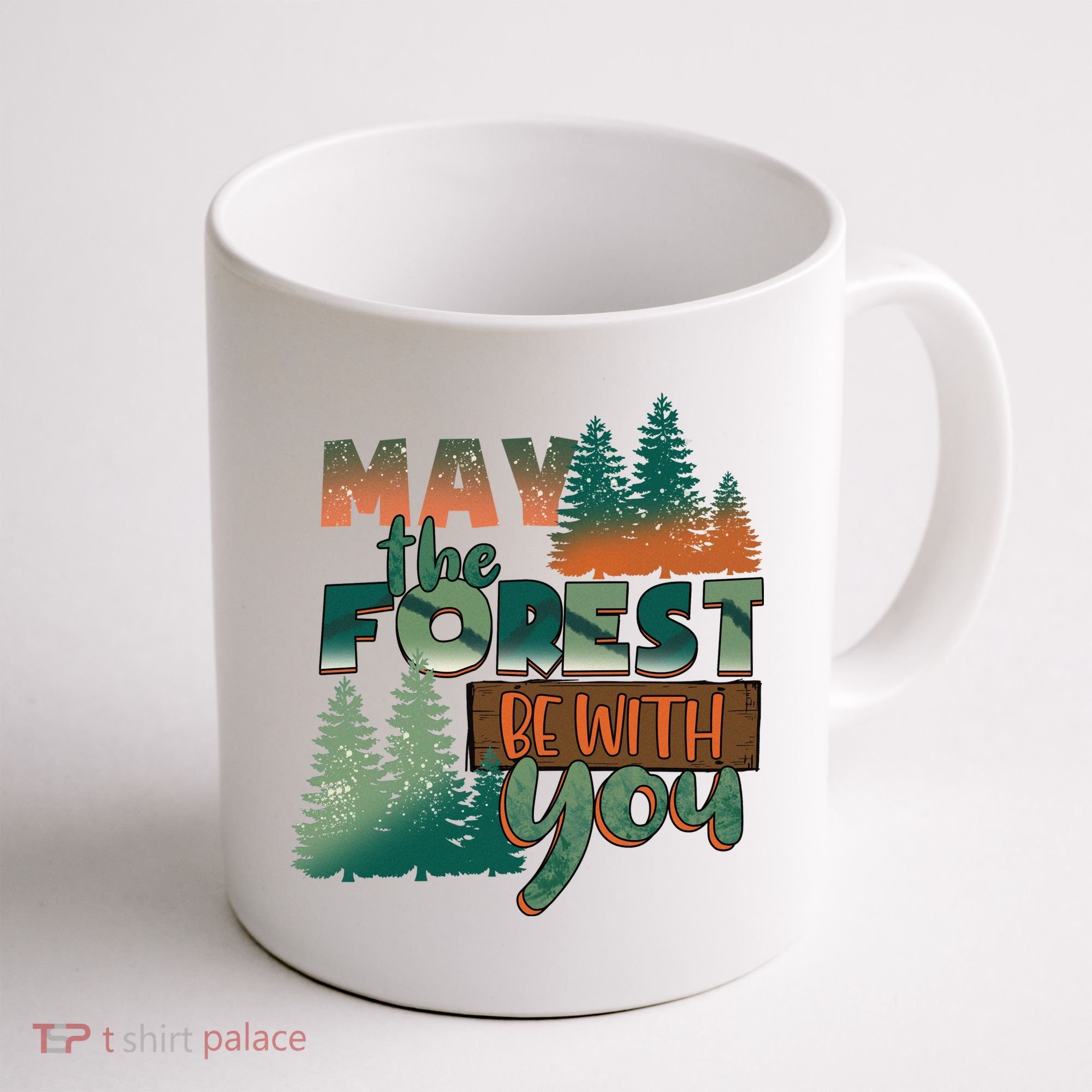 Hiking May The Forest Be With You Camping Gift Coffee Mug