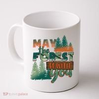 Hiking May The Forest Be With You Camping Gift Coffee Mug thumb 0