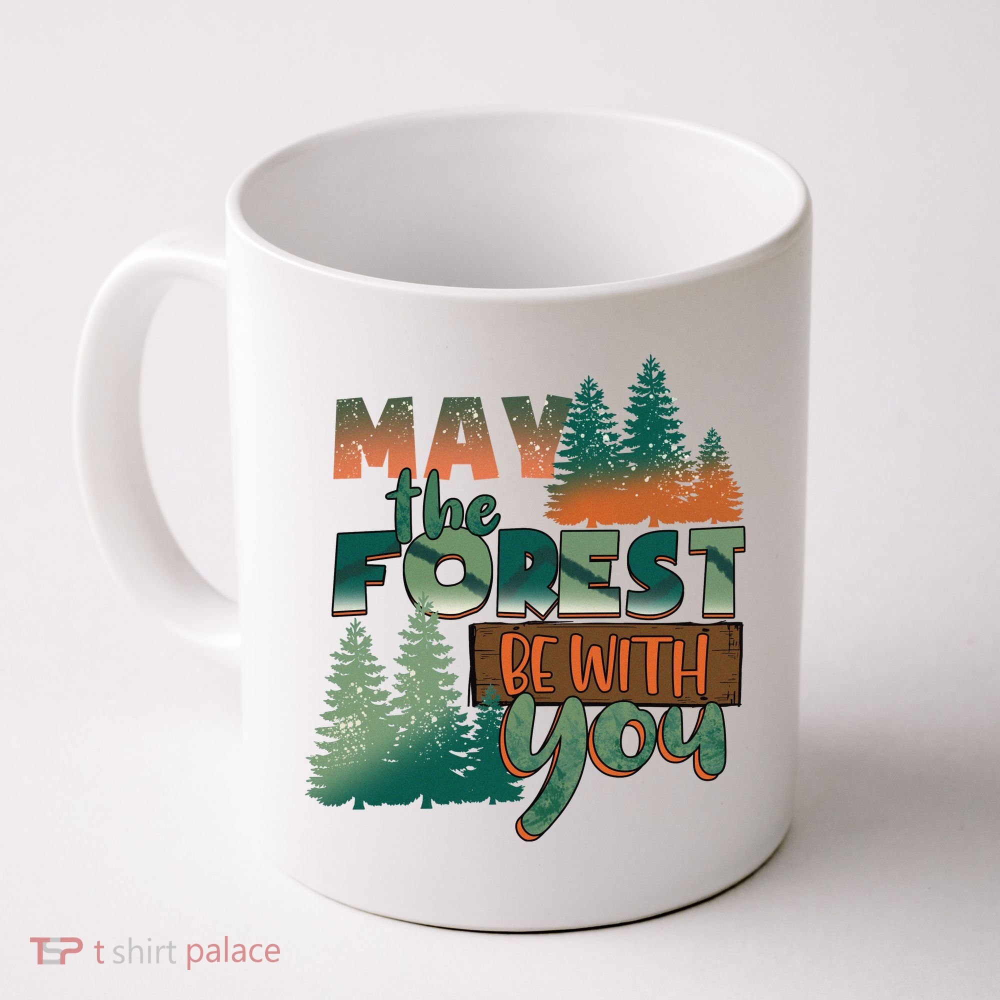 Hiking May The Forest Be With You Camping Gift Coffee Mug