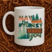 Hiking May The Forest Be With You Camping Gift Coffee Mug thumb 2
