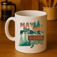Hiking May The Forest Be With You Camping Gift Coffee Mug thumb 4