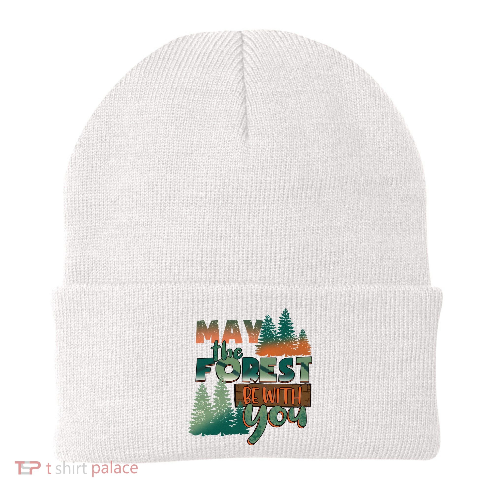 Hiking May The Forest Be With You Camping Gift Beanie