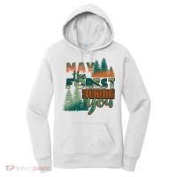 Hiking May The Forest Be With You Camping Gift Women's Hoodie thumb 0