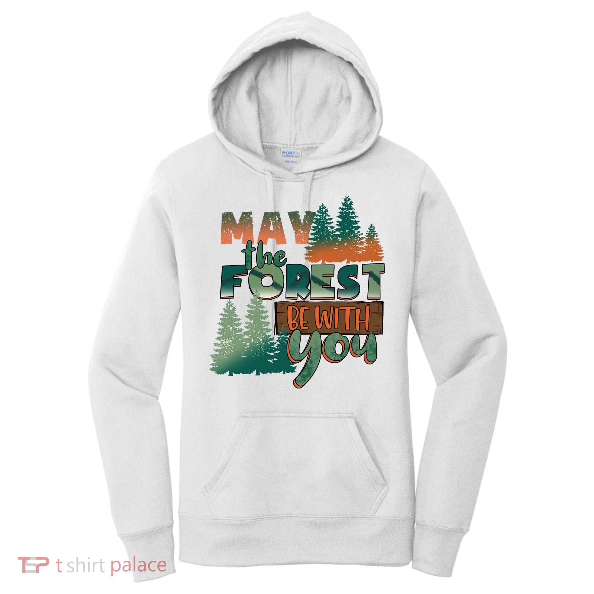 Hiking May The Forest Be With You Camping Gift Women's Hoodie