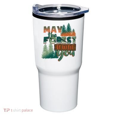 Hiking May The Forest Be With You Camping Gift Tumbler