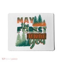 Hiking May The Forest Be With You Camping Gift Mousepad thumb 0