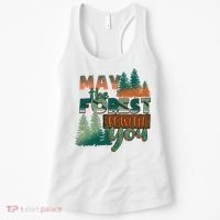 Hiking May The Forest Be With You Camping Gift Women's Tank Top thumb 0