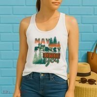 Hiking May The Forest Be With You Camping Gift Women's Tank Top thumb 2