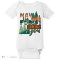 Hiking May The Forest Be With You Camping Gift Baby Bodysuit thumb 0