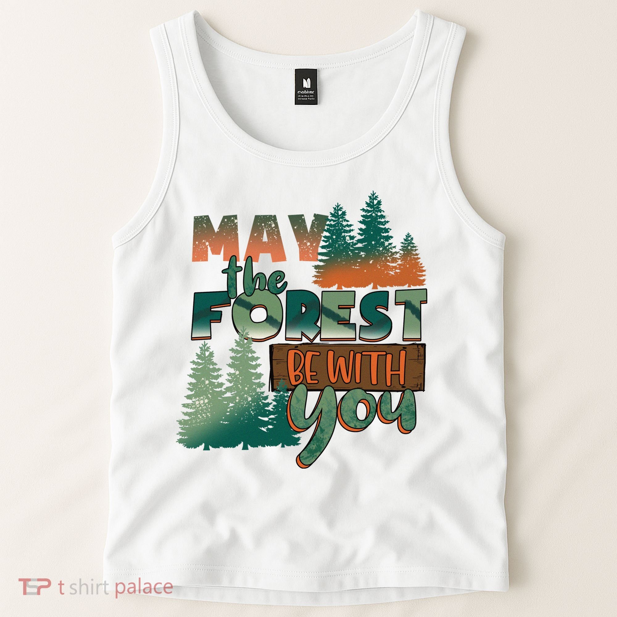Hiking May The Forest Be With You Camping Gift Tank Top