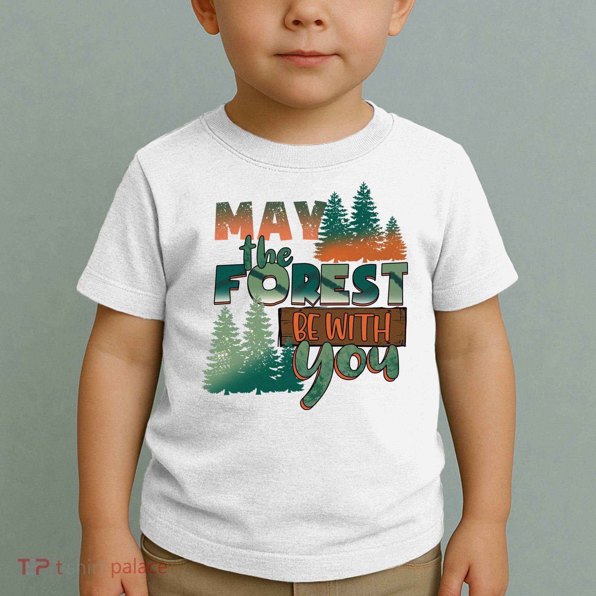 Hiking May The Forest Be With You Camping Gift Toddler T-Shirt