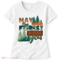 Hiking May The Forest Be With You Camping Gift Women's T-Shirt thumb 0