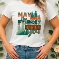 Hiking May The Forest Be With You Camping Gift Women's T-Shirt thumb 2