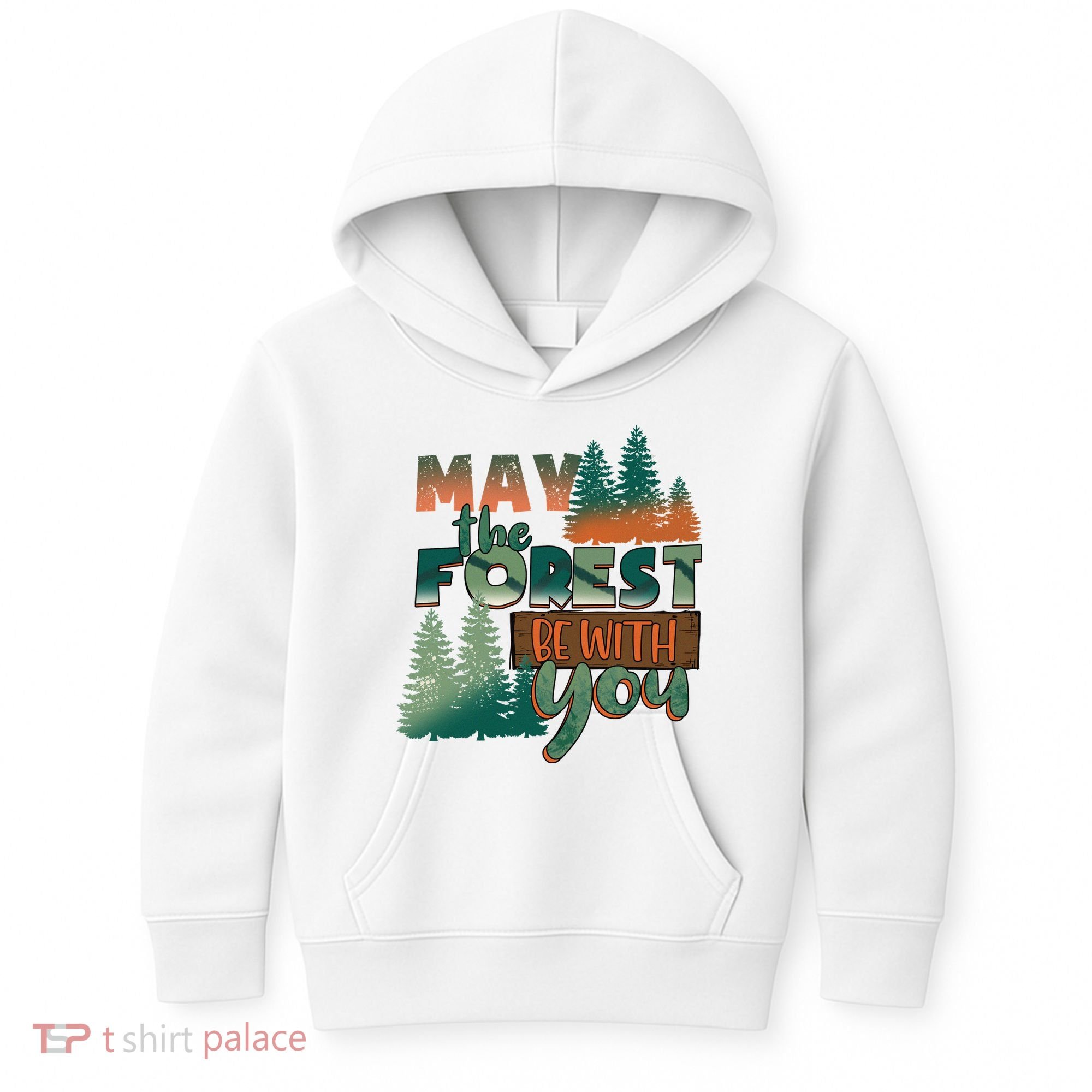 Hiking May The Forest Be With You Camping Gift Kids Hoodie