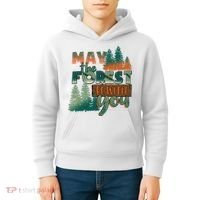 Hiking May The Forest Be With You Camping Gift Kids Hoodie thumb 4