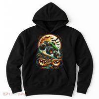 Halloween Monster Truck Jack O Lantern Trick Treat Hoodie thumb 0