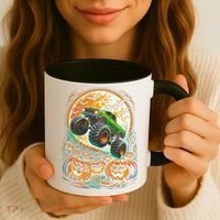 Halloween Monster Truck Jack O Lantern Trick Treat Coffee Mug thumb 3