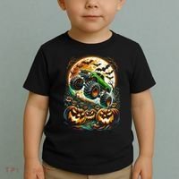 Halloween Monster Truck Jack O Lantern Trick Treat Toddler T-Shirt thumb 2