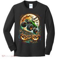 Halloween Monster Truck Jack O Lantern Trick Treat Kids Long Sleeve Shirt thumb 0