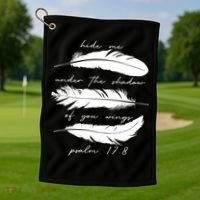 Hide Me Under The Shadow Of You Wings Psalm 17 8 Golf Towel thumb 1