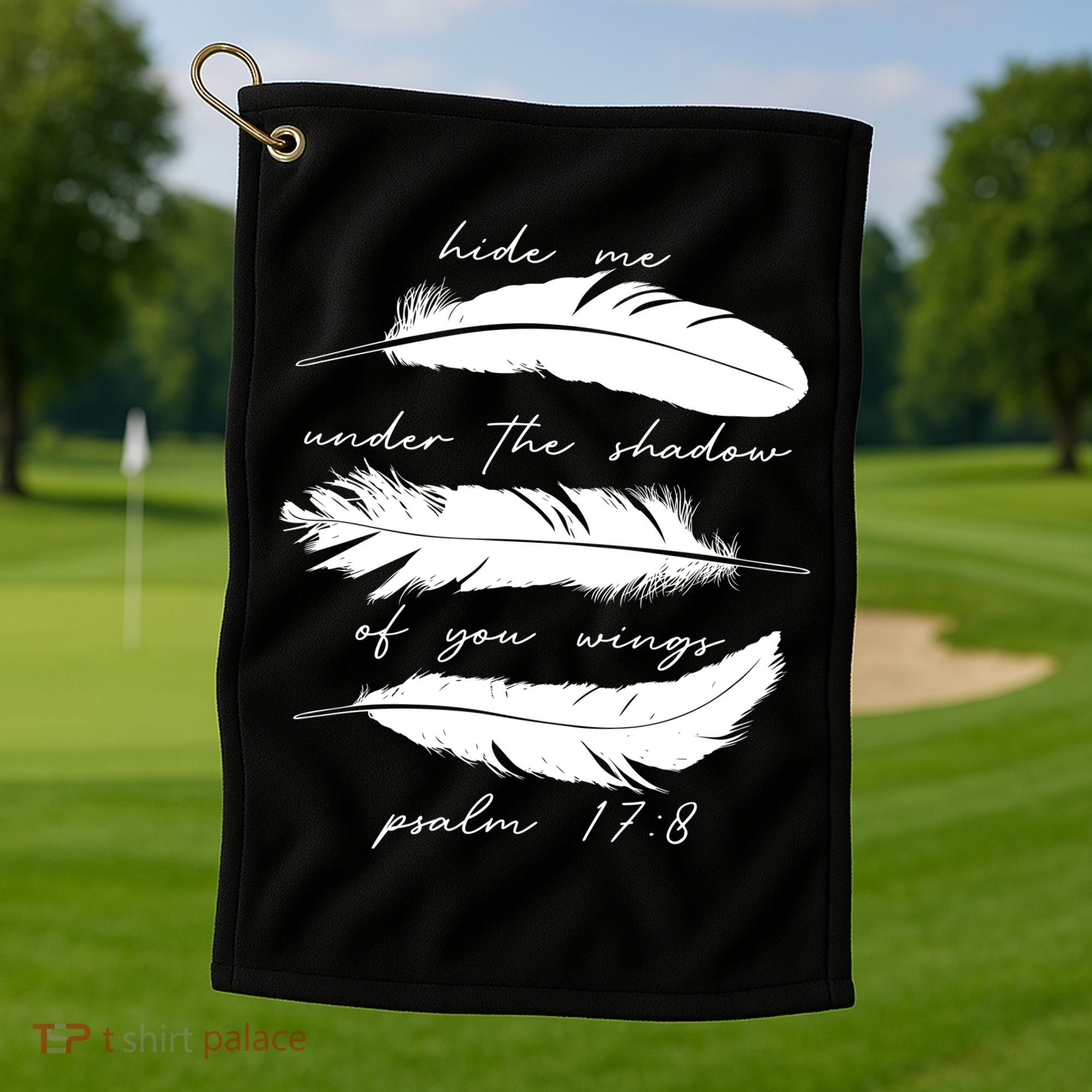 Hide Me Under The Shadow Of You Wings Psalm 17 8 Golf Towel