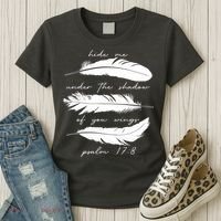 Hide Me Under The Shadow Of You Wings Psalm 17 8 Women's T-Shirt thumb 3