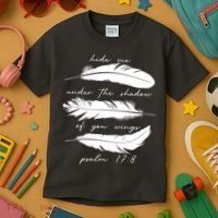 Hide Me Under The Shadow Of You Wings Psalm 17 8 Kids T-Shirt thumb 3