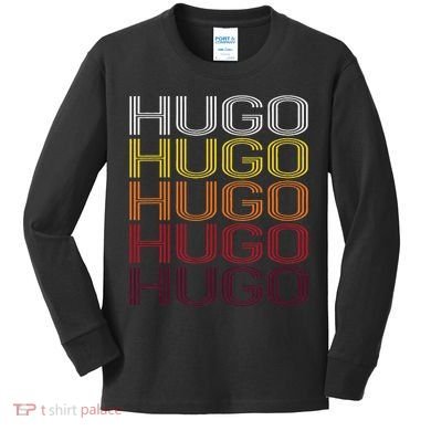 Hugo Mn Vintage Style Minnesota Kids Long Sleeve Shirt