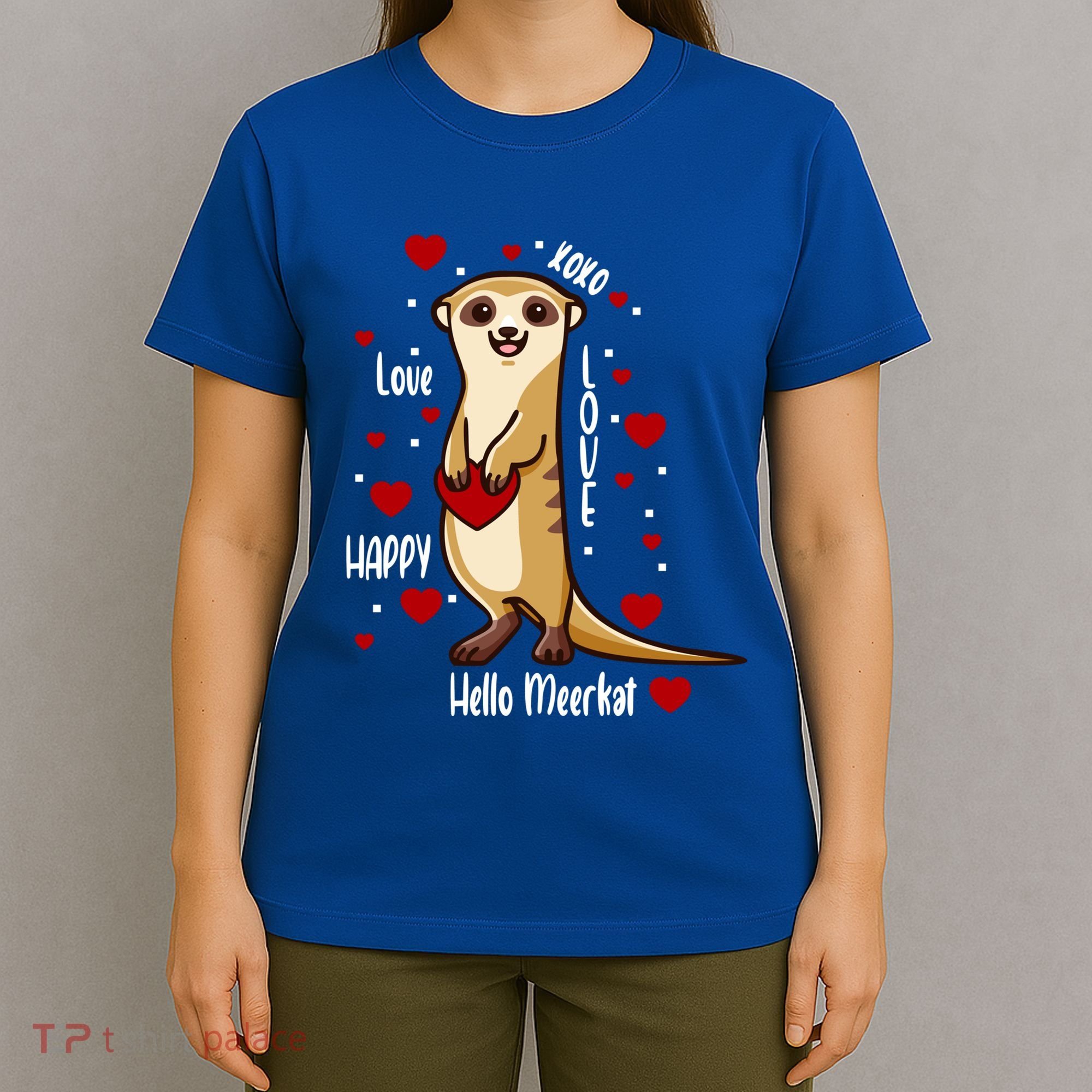 Hello Meerkat Valentines Day Cute Animal Love Vfunny Giftday Pajama Funny Gift T-Shirt
