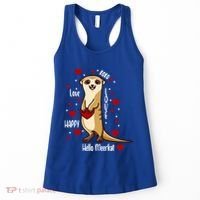 Hello Meerkat Valentines Day Cute Animal Love Vfunny Giftday Pajama Funny Gift Women's Tank Top thumb 0