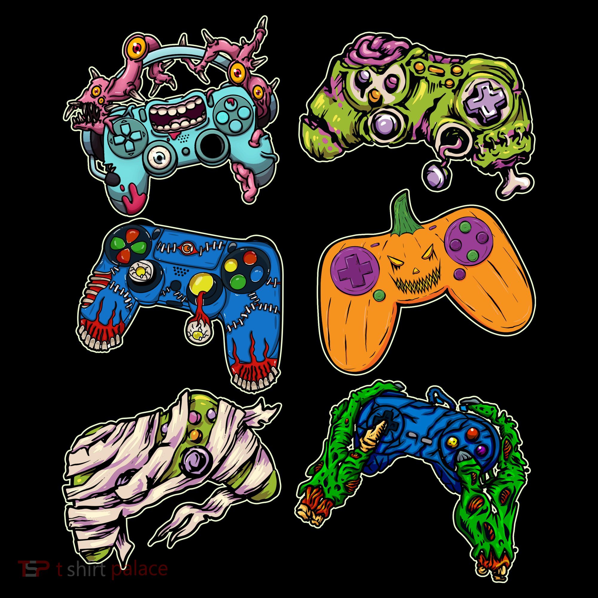 Halloween Monster Video Game Controllers Coaster