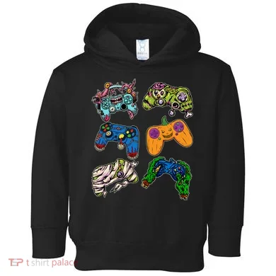 Halloween Monster Video Game Controllers Toddler Hoodie