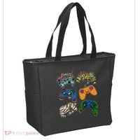Halloween Monster Video Game Controllers Tote Bag thumb 2