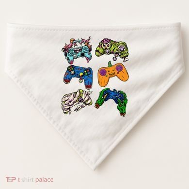 Halloween Monster Video Game Controllers USA-Made Doggie Bandana