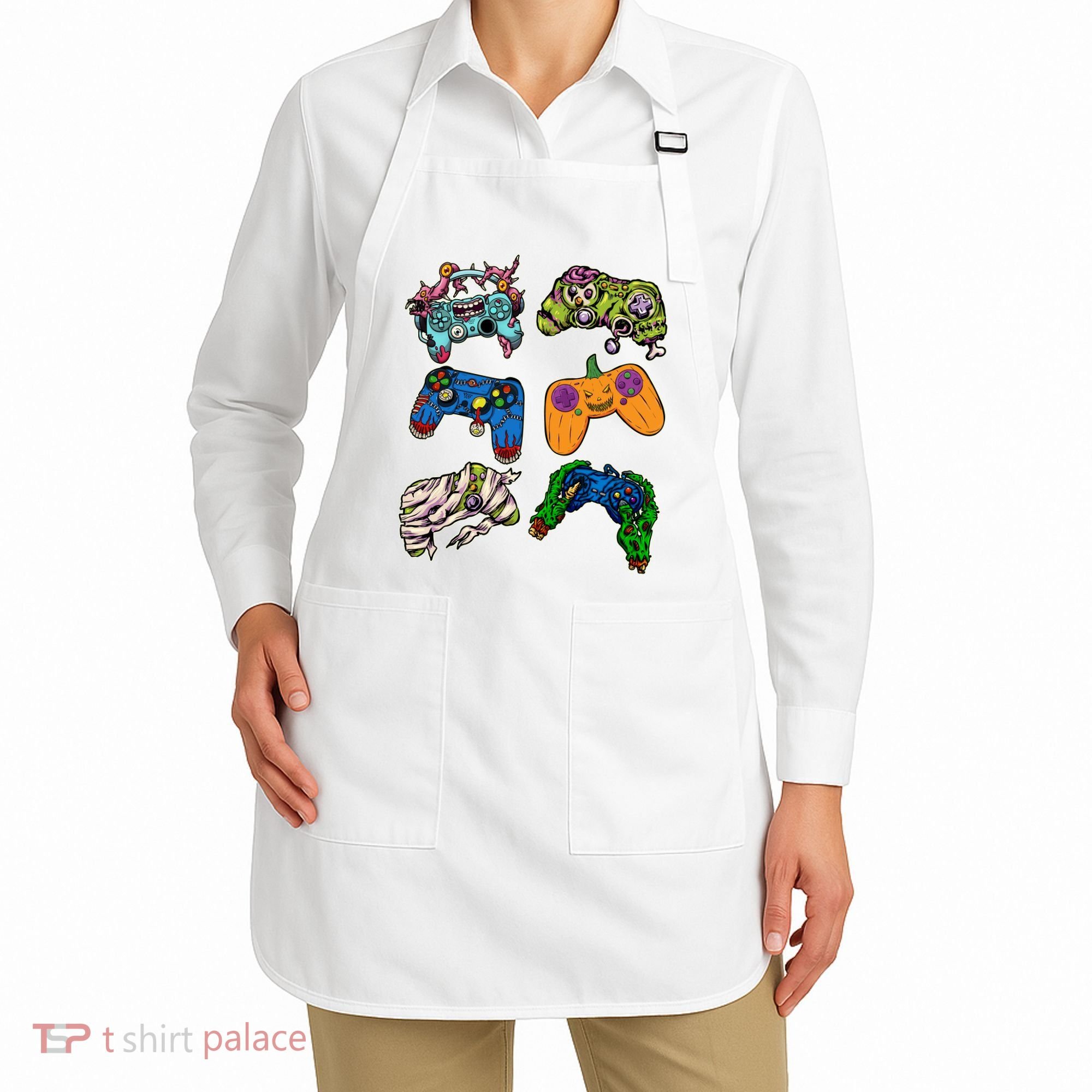 Halloween Monster Video Game Controllers Apron