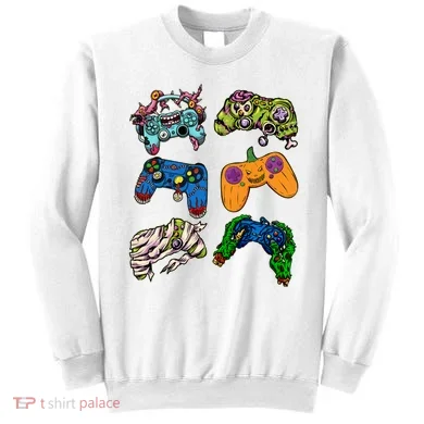 Halloween Monster Video Game Controllers Sweatshirt
