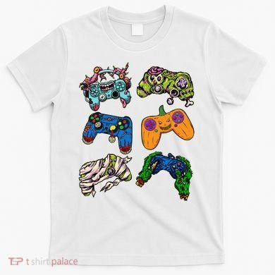 Halloween Monster Video Game Controllers T-Shirt